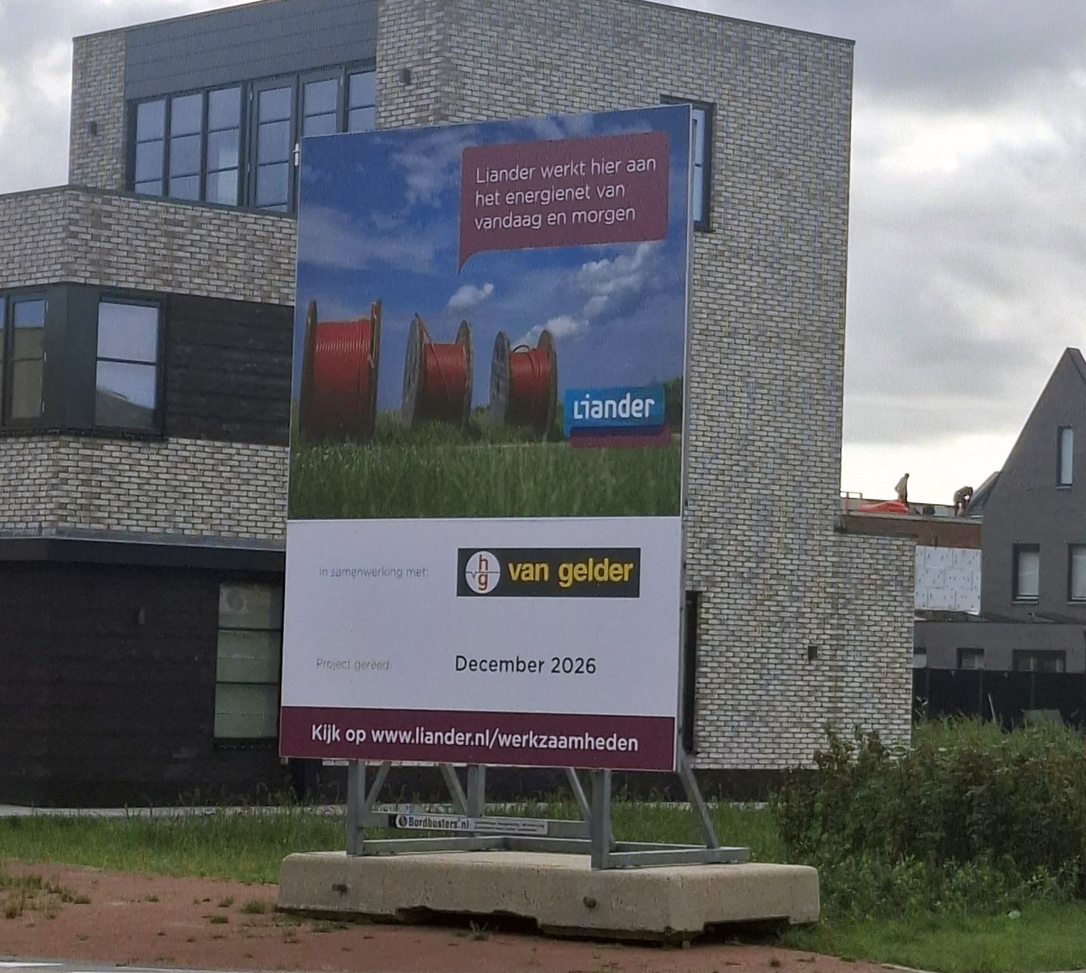 Bouwbord van Liander