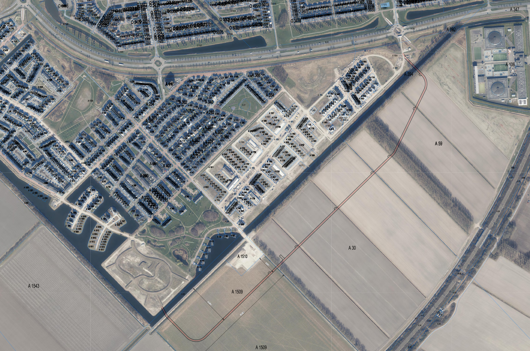 Overzichtskaart Bouwweg Zuiderhage