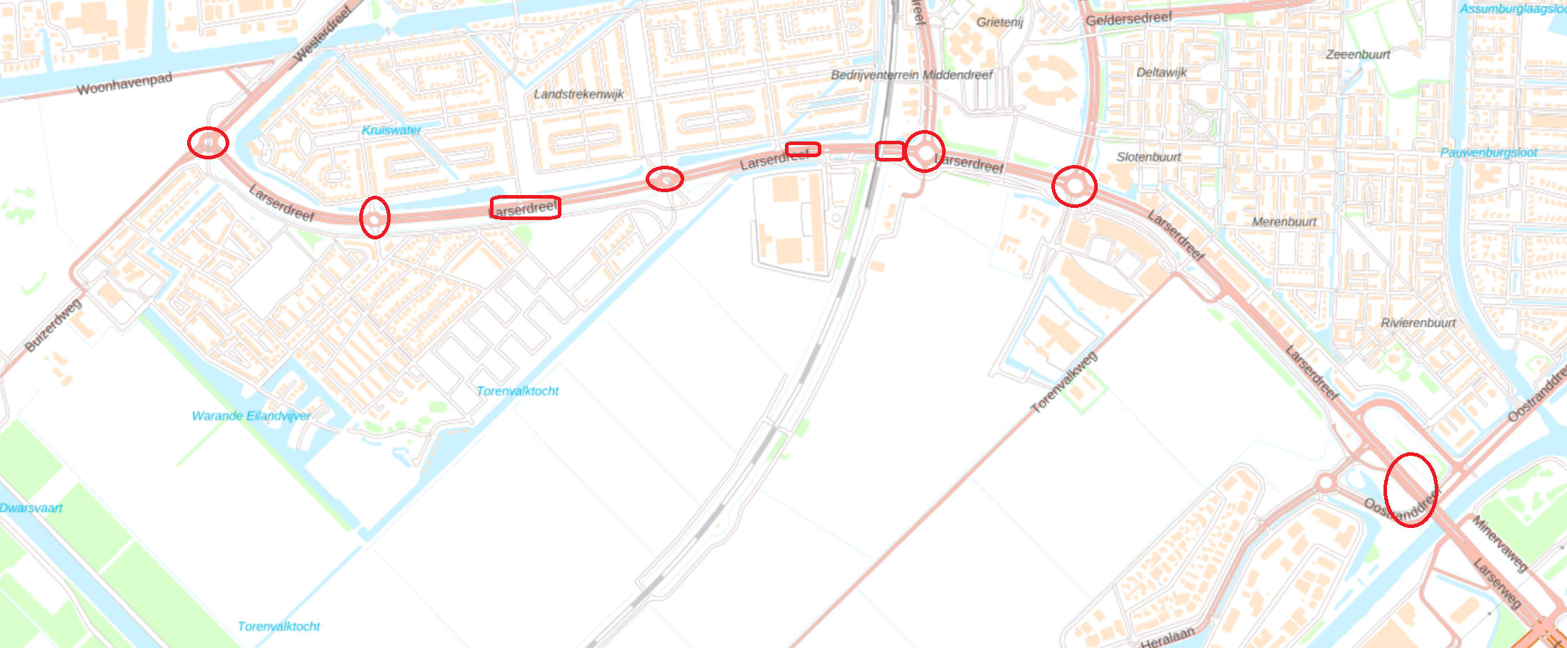 20260213 Larserdreef met werkvakken