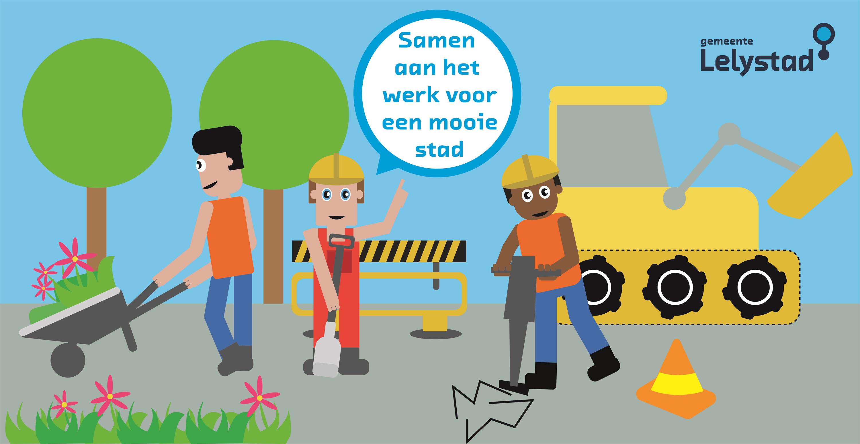 Lelystad werkt aan de wegen