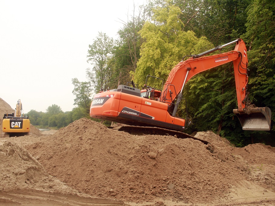 Graafmachines realiseren slenken