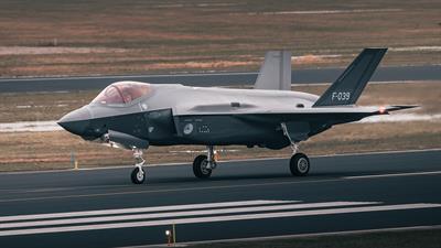 Een F35-jachtvliegtuig