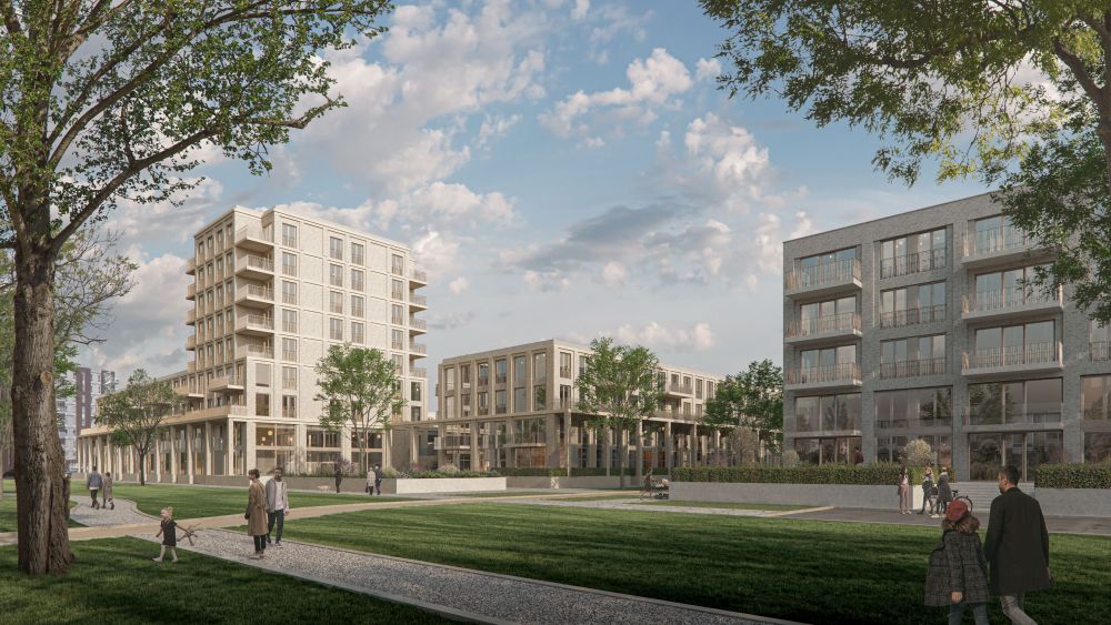 Impressie van de nieuwbouw aan het Maerlant