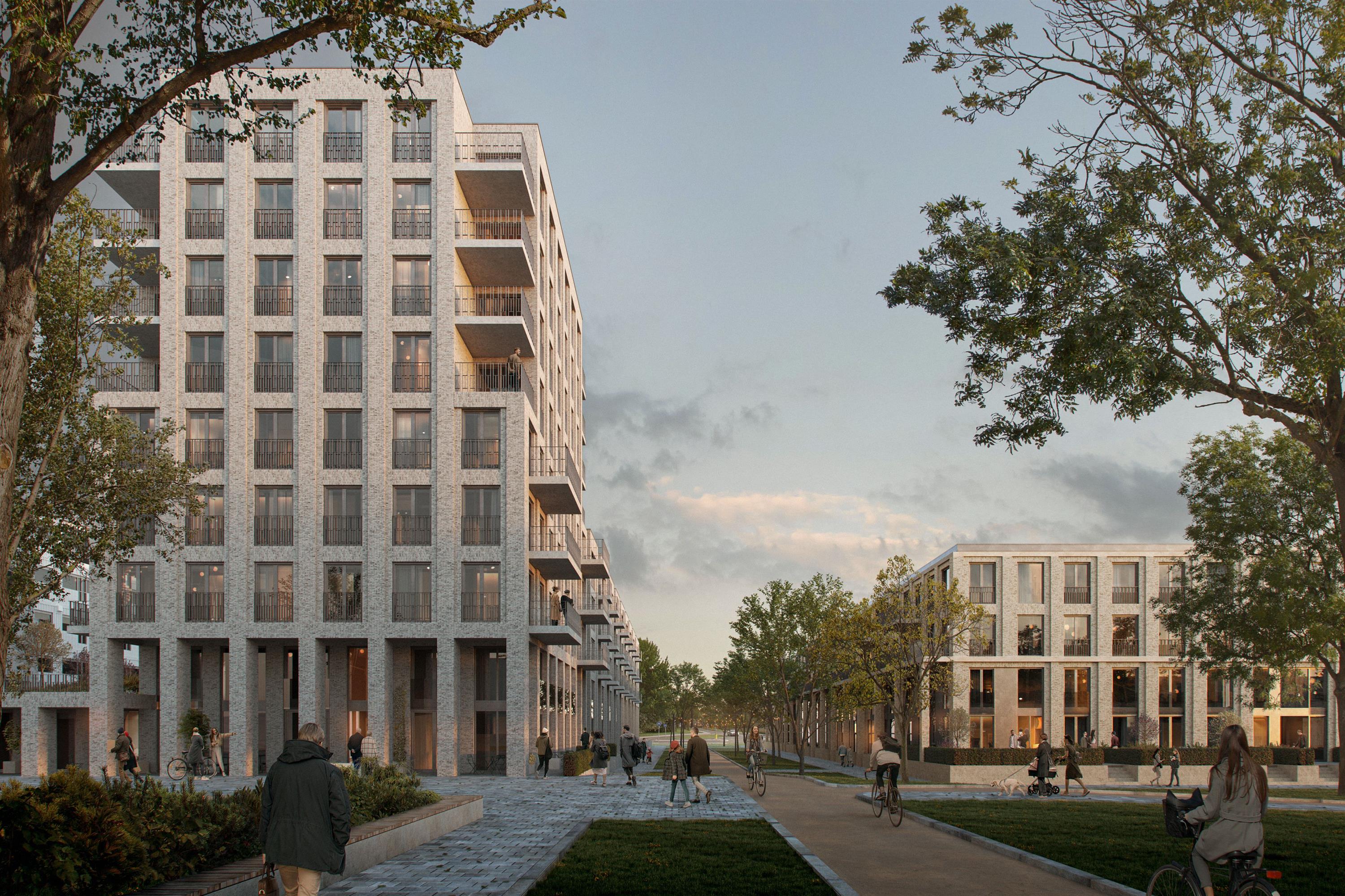 Impressie van de nieuwbouw aan het Maerlant