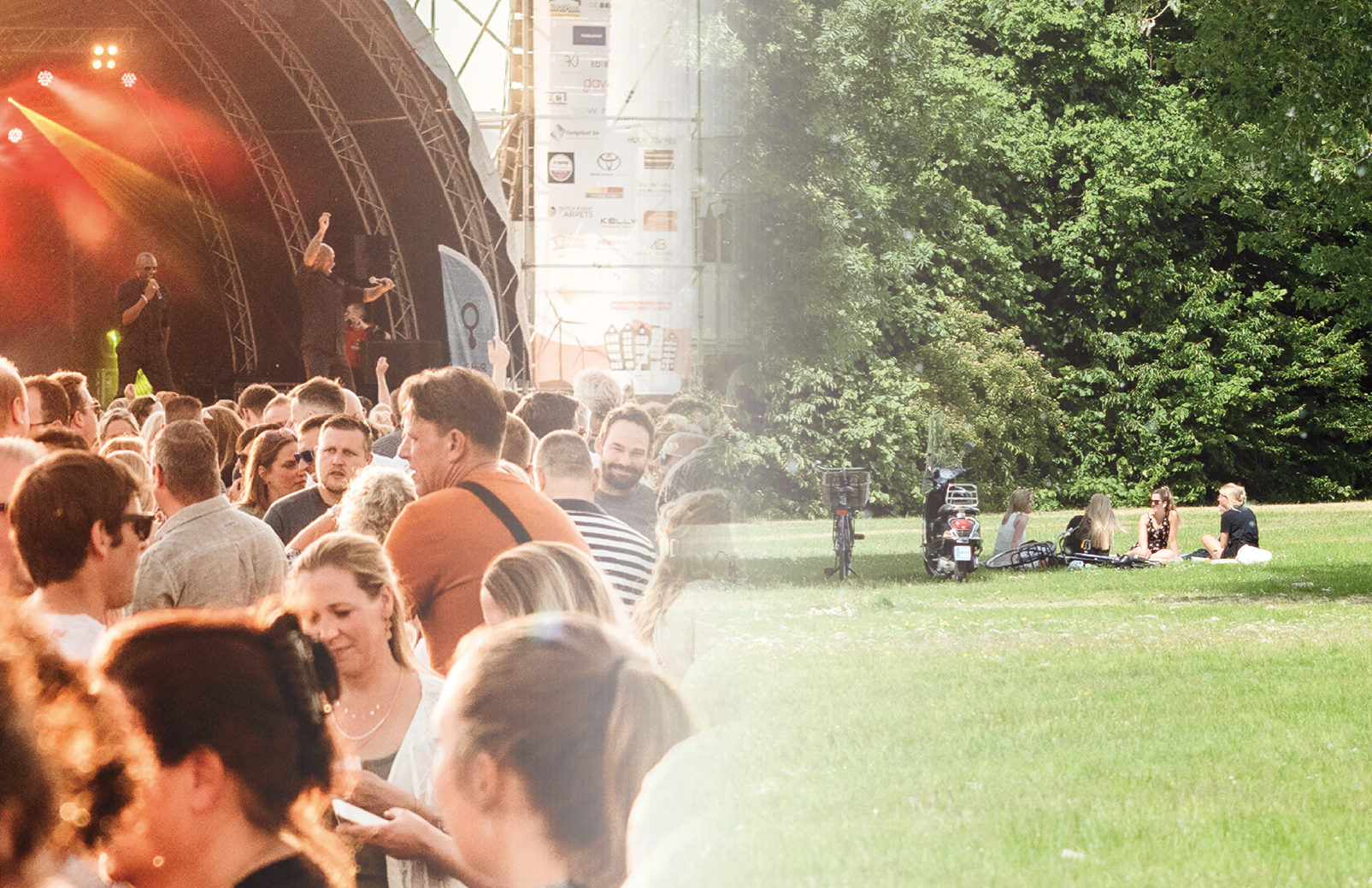 Bruisende en rustige stad