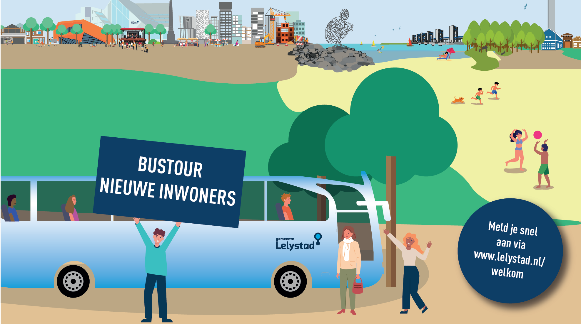 Uitnodiging aan nieuwe inwoners om deel te nemen aan de bustour op 27 augustus