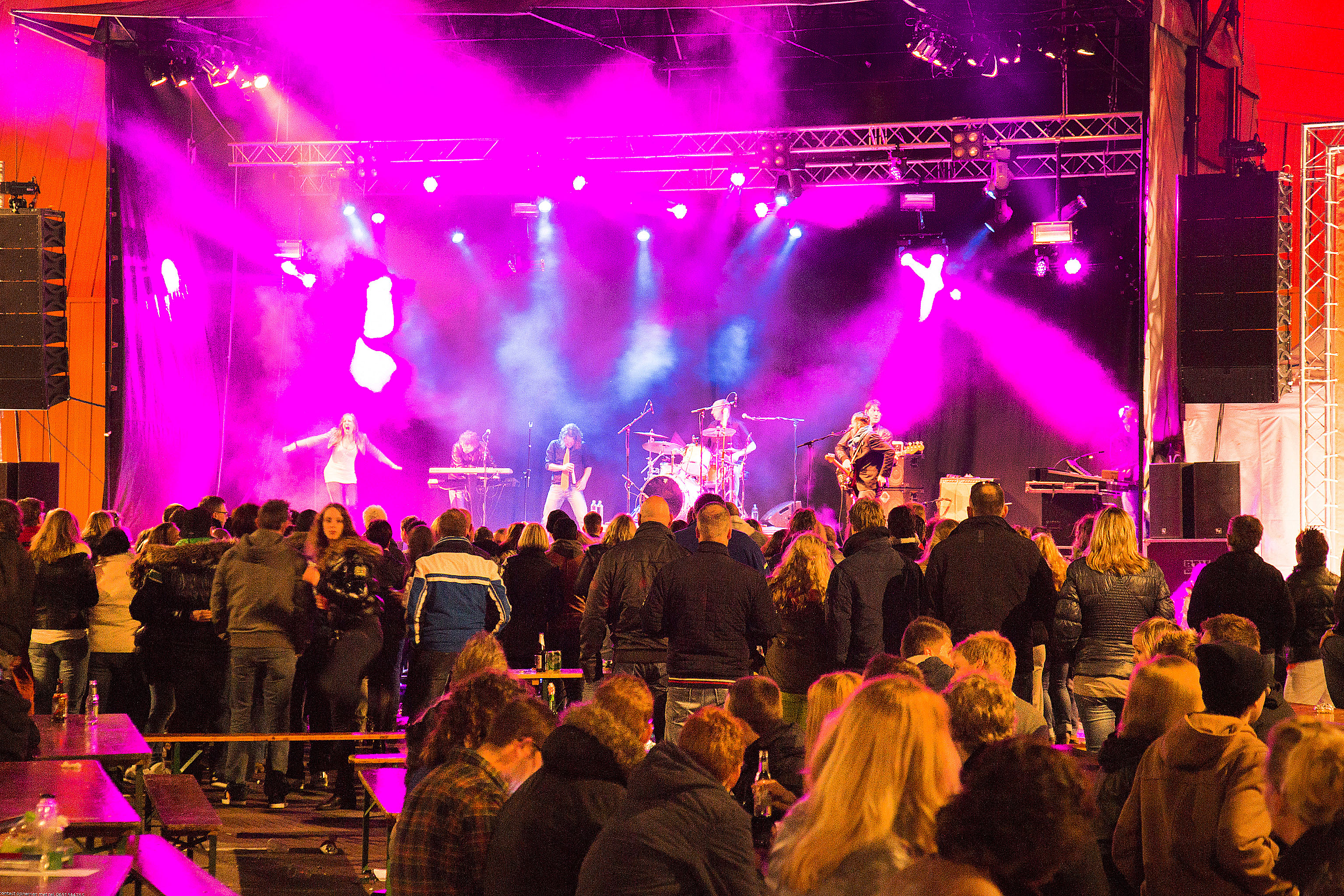 Optreden van een band