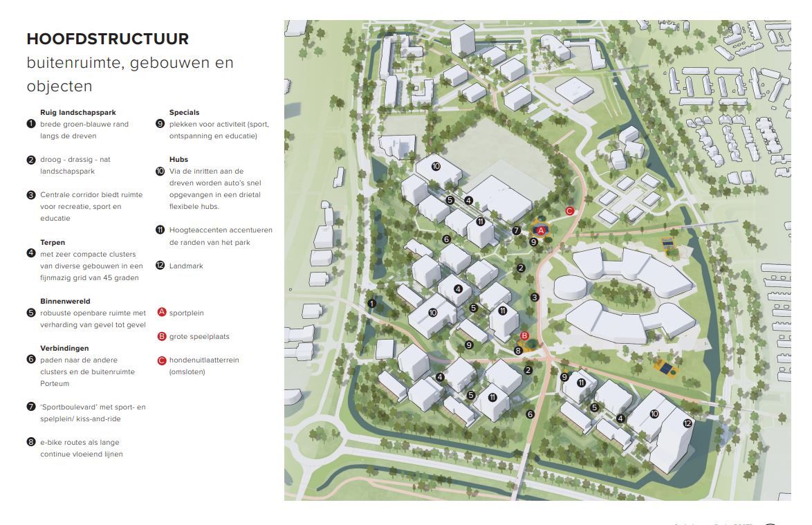 Plattegrond Campus Midden gebied
