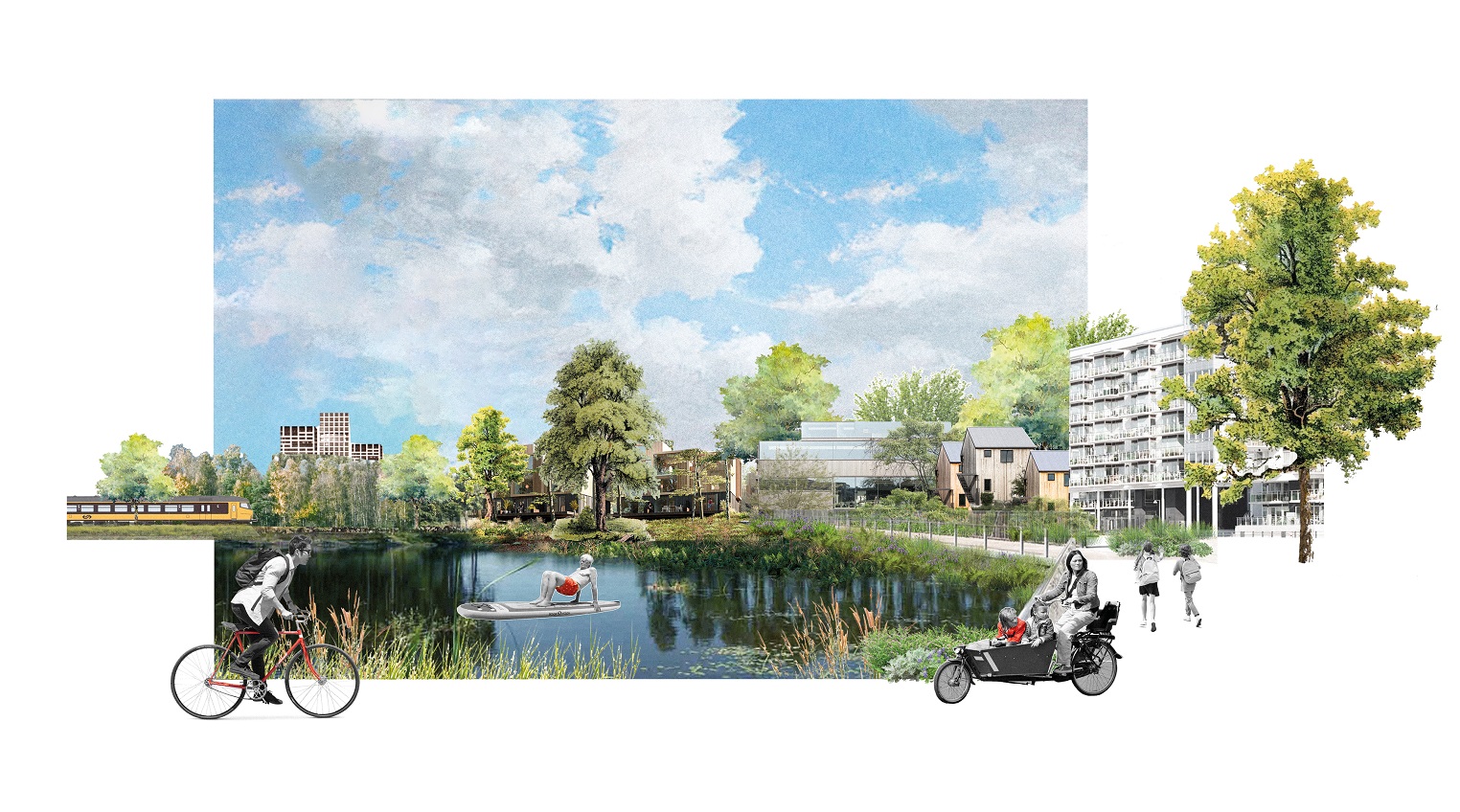 Impressie van het nieuw te bouwen stadsdeel Zuiderhage