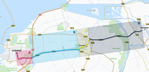 Doorfietsroute Lelystad – Dronten – Kampen