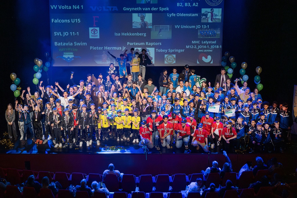 Alle Lelystadse jeugdkampioenen van 2024 op het podium
