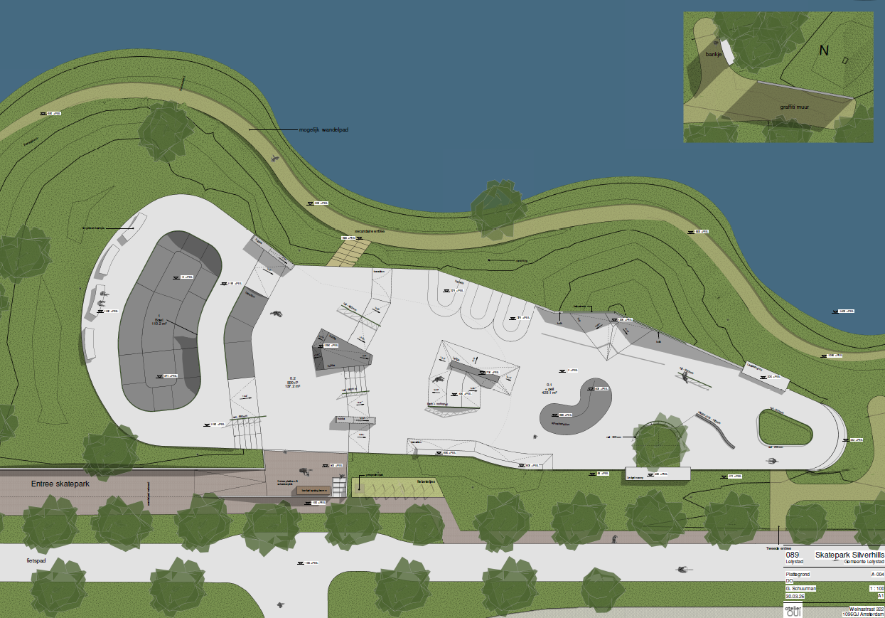 Ontwerp van het skatepark
