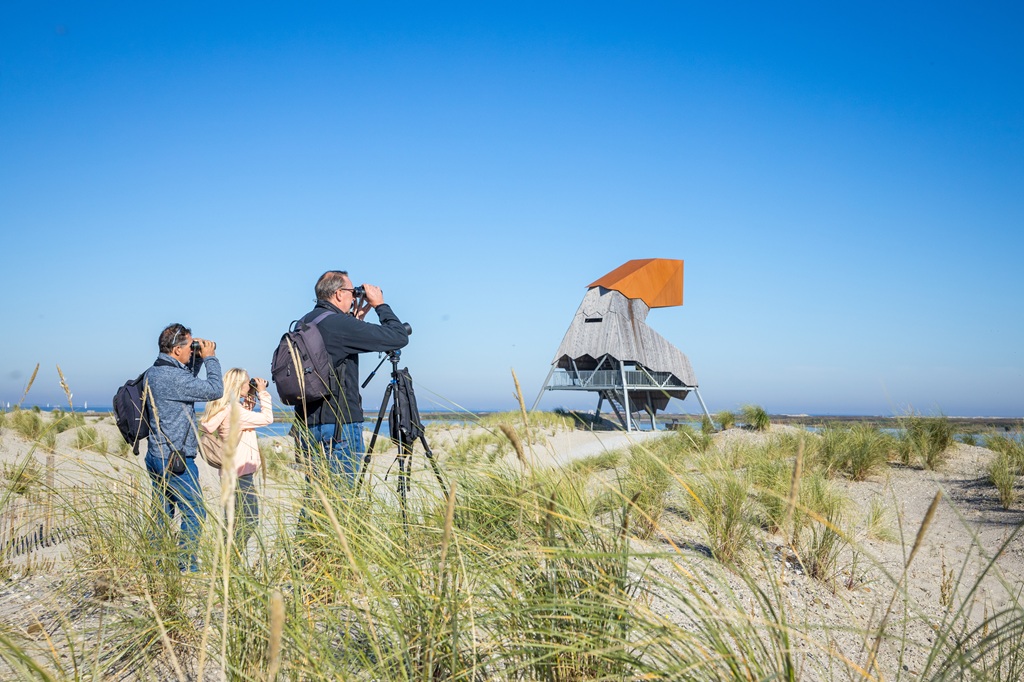 Bezoekers op de Marker Wadden