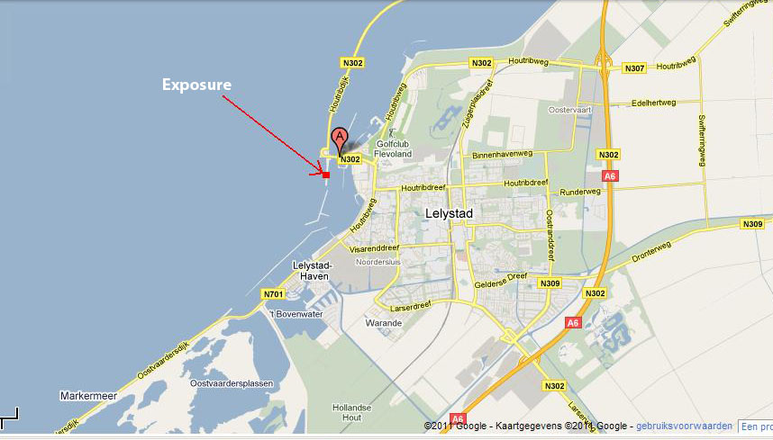 Kaart met locatie Exposure