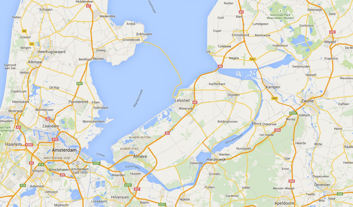 Ligging Lelystad