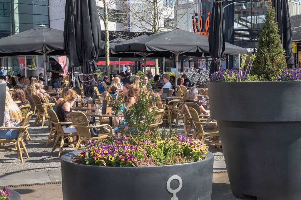 Terras in het stadshart